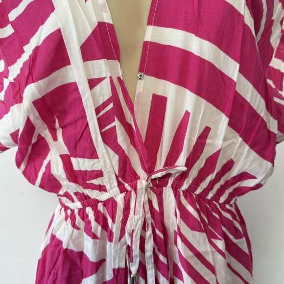 Elan Resortwear Maxi Dress Swim Slit Cover Up Pink Beach Boho Pool S - Picture 11 of 14